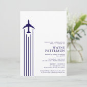 Minimalistisch Aviation Flight School Pilot Afstud Kaart (Staand voorkant)