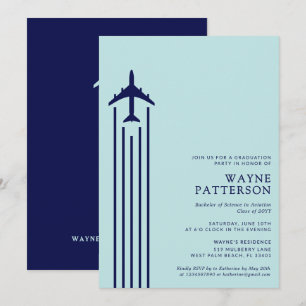 Minimalistisch Aviation Flight School Pilot Afstud Kaart