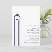 Minimalistisch Aviation Flight School Pilot Afstud Kaart (Staand voorkant)