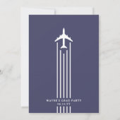 Minimalistisch Aviation Flight School Pilot Afstud Kaart (Achterkant)