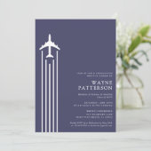 Minimalistisch Aviation Flight School Pilot Afstud Kaart (Staand voorkant)