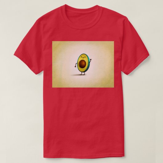 Minimalistisch Avocado-ontwerp T-shirt (Design voorkant)