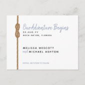 Minimalistisch avontuur begint⚓️Budget Save the Da Aankondigingskaart (Voorkant)