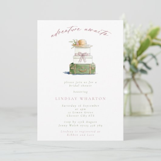 Minimalistisch avontuur wacht op Vrijgezellenfeest Kaart (Staand voorkant)