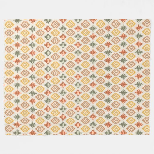Minimalistisch Azteeks geometrisch tijdloos patroo Fleece Deken (Voorkant (Horizontaal))