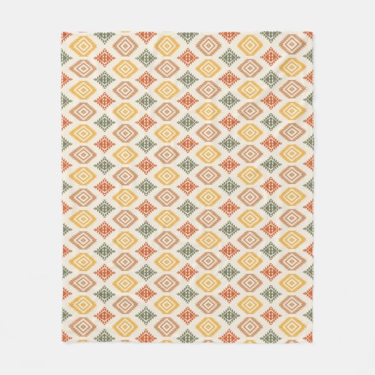 Minimalistisch Azteeks geometrisch tijdloos patroo Fleece Deken (Voorkant)