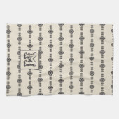 Minimalistisch Azteeks geometrisch tijdloos patroo Theedoek (Horizontaal)