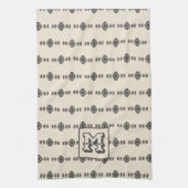 Minimalistisch Azteeks geometrisch tijdloos patroo Theedoek (Verticaal)