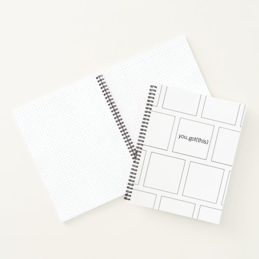 Minimalistisch B&W-Notitieboek Notitieboek (Binnen)