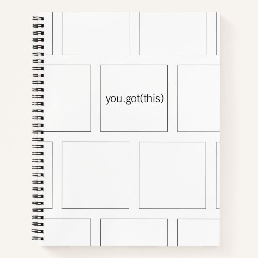 Minimalistisch B&W-Notitieboek Notitieboek (Voorkant)