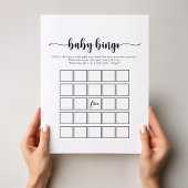 Minimalistisch Baby Bingo Shower Game