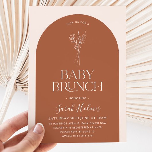 Minimalistisch Baby Brunch Baby shower Kaart
