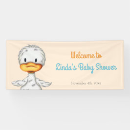 Minimalistisch Baby Duck Gender Neutral Baby showe Spandoek
