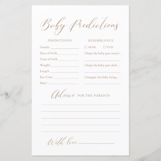 Minimalistisch Baby en advies bij kalligrafie (Voorkant)