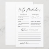 Minimalistisch Baby en advies bij kalligrafie (Voorkant / Achterkant)