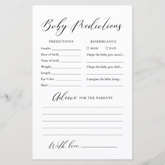 Minimalistisch Baby en advies bij kalligrafie (Voorkant)