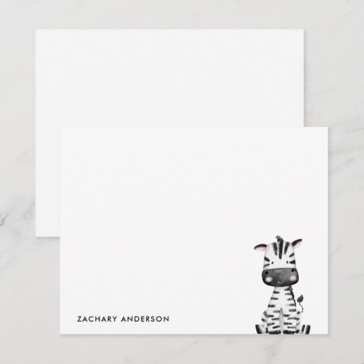 Minimalistisch Baby Kinder op maat Notitiekaartje (Voorkant / Achterkant)