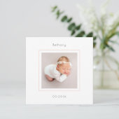 Minimalistisch Baby met 3 foto's Aankondiging (Staand voorkant)