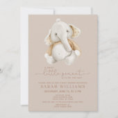 Minimalistisch Baby olifant bruin Baby shower Kaart (Voorkant)