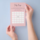 Minimalistisch Baby shower Baby Bingo spel Flyer (Hand)