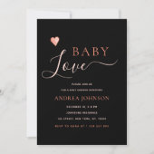 Minimalistisch Baby shower Baby Love Valentijnsdag Save The Date (Voorkant)