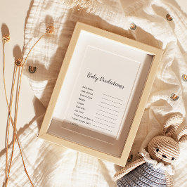 Minimalistisch Baby shower "Baby voorspellingen" s