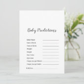 Minimalistisch Baby shower "Baby voorspellingen" s (Staand voorkant)