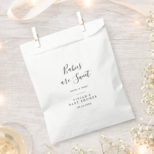 Minimalistisch Baby shower baby's zijn zoet Bedankzakje