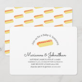 Minimalistisch Baby shower BBQ Baby Q Backyard Hot Kaart (Voorkant / Achterkant)