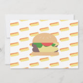 Minimalistisch Baby shower BBQ Burger Hot Dog Kaart (Achterkant)