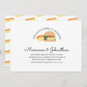 Minimalistisch Baby shower BBQ Burger Hot Dog Kaart (Voorkant / Achterkant)