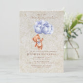 minimalistisch Baby shower | Bearly Wait Kaart (Staand voorkant)