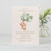 minimalistisch Baby shower | Bearly Wait Kaart (Staand voorkant)