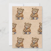 minimalistisch Baby shower | Bearly Wait Kaart (Achterkant)