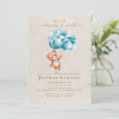 minimalistisch Baby shower | Bearly Wait Kaart (Staand voorkant)