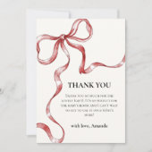  minimalistisch Baby shower Bedankkaart (Voorkant)