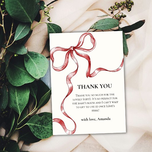  minimalistisch Baby shower Bedankkaart