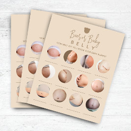 Minimalistisch Baby shower Bier of Baby Belly spel