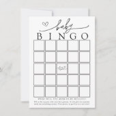 Minimalistisch Baby shower Bingo Game Kaart (Voorkant)