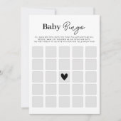Minimalistisch Baby shower Bingo Game Kaart (Voorkant)
