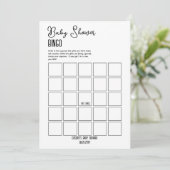 Minimalistisch Baby shower Bingo Kaart (Staand voorkant)