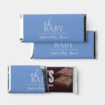 Minimalistisch Baby shower Blauw Neutraal