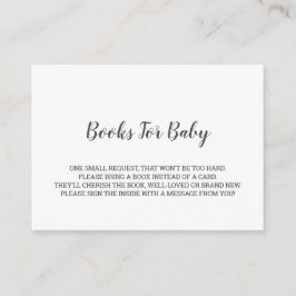 Minimalistisch Baby shower Boek aanvraag Behuizing Informatiekaartje