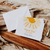 Minimalistisch baby shower dank u kaart