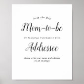 Minimalistisch Baby shower envelopteken Poster (Voorkant)