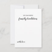 Minimalistisch Baby shower familie tradities spel Kaart (Achterkant)