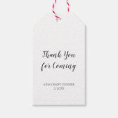 Minimalistisch Baby shower Favor Cadeau Labels Cadeaulabel (Voorkant)
