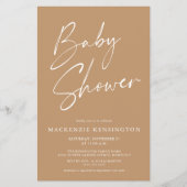 Minimalistisch Baby shower FLYER voor budgettair g (Voorkant)