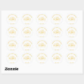 Minimalistisch Baby shower Honey Classic Ronde Sti Sticker (Vel)