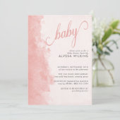 Minimalistisch Baby shower inktwas Kaart (Staand voorkant)